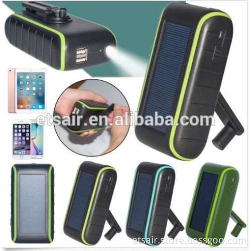 Factory Supply LED Crank Dynamo USB Torch Flashlight Charger Power Bank